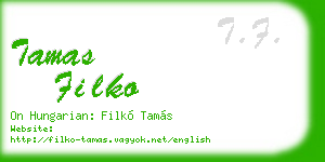 tamas filko business card